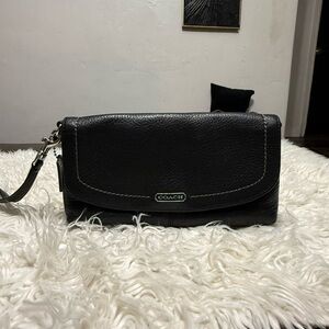 Coach Black Leather Clutch